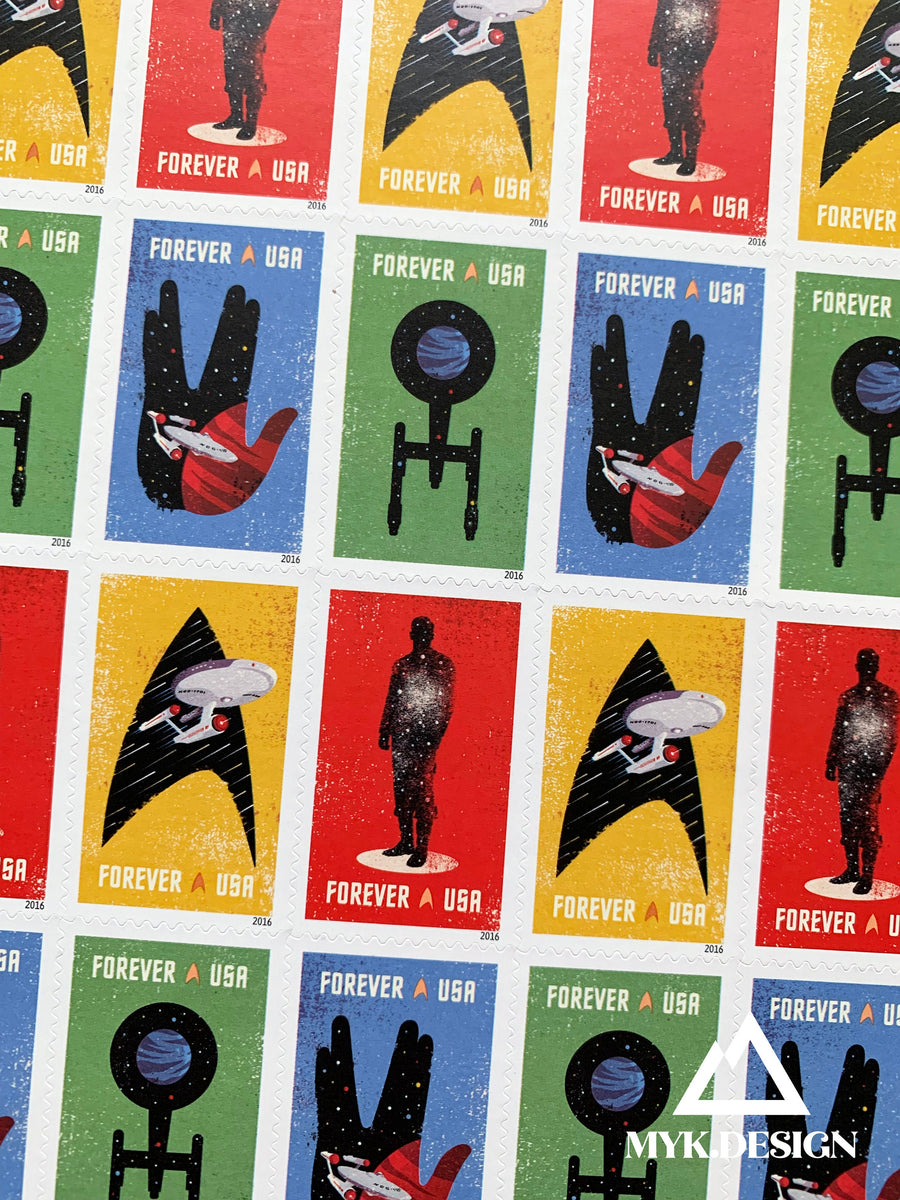 Star Trek | Sheet of 20 U.S. Postage Stamps | Face Value
