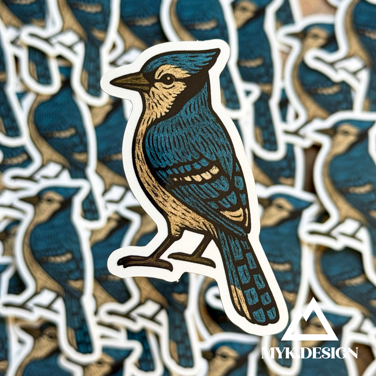 Jay, the Blue Jay from The Critter Collection | 3” Weatherproof Sticke ...