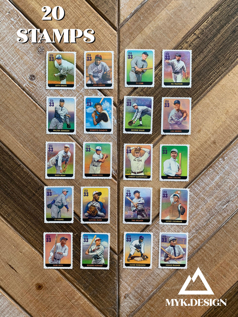 Baseball Rookie Stamp Legends of Baseball | Sheet of 20 U.S. Postage Stamps | Face Value 33 ...