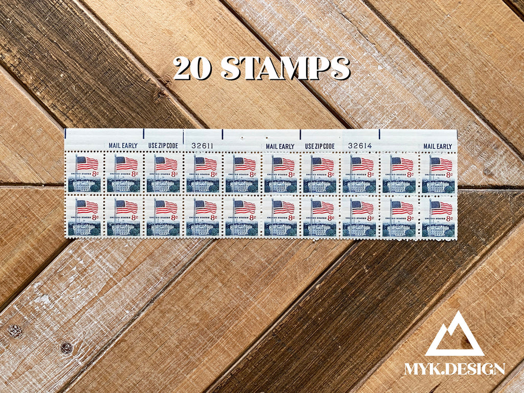 United States White House 20 U.S. Postage Stamps | Face Value 8 Cents | 1971 | Scott 1338G
