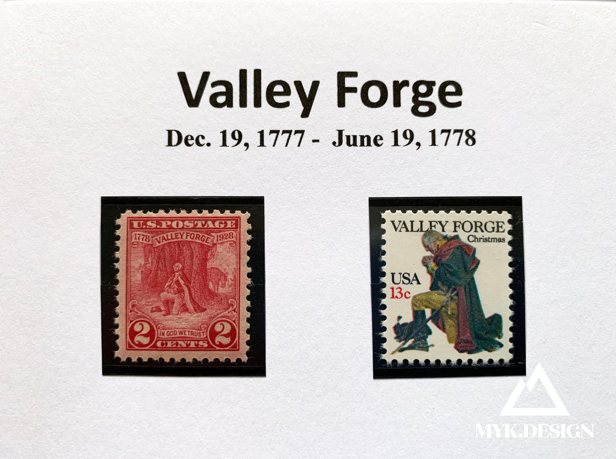 Vally Forge Notecard with Envelope Displaying 2 U.S. Postage Stamps ...