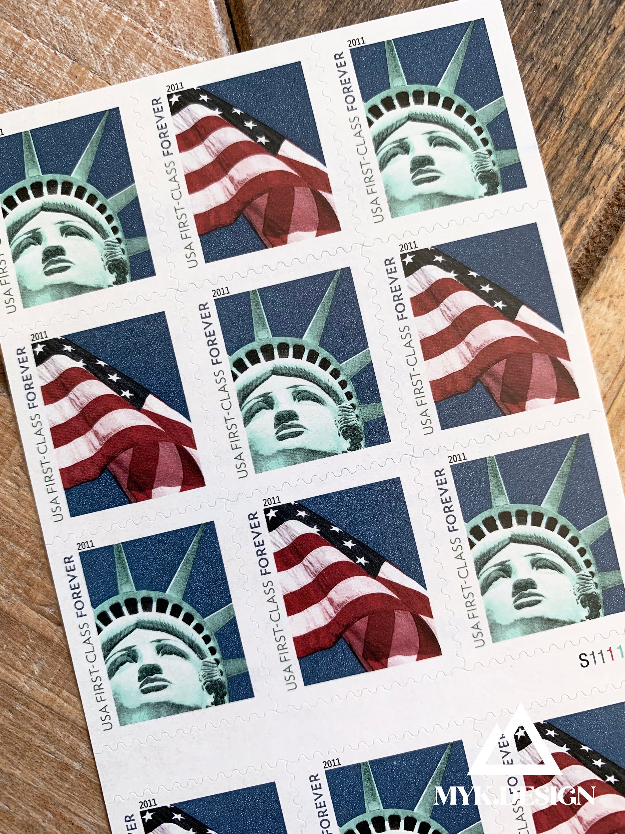 USPS Forever Stamps Booklet Of 20 - Lady Liberty & American Flag Design ...