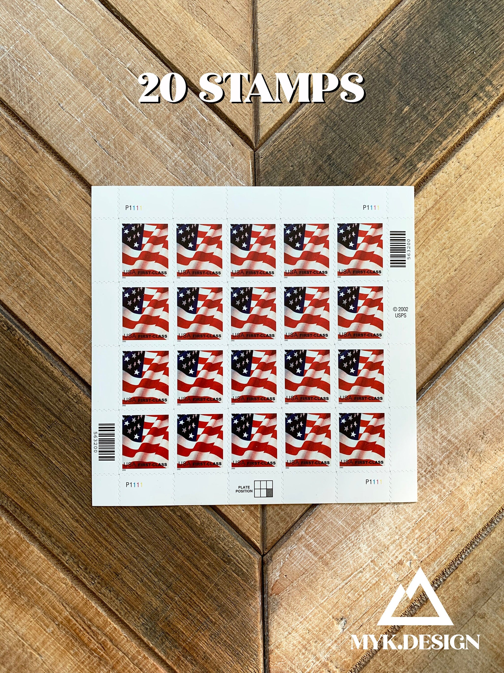 American Flag U.S. Postage Stamps | Face Value 37 Cents | 2002
